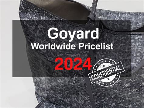 goyard price list 2024|goyard tote bag price 2023.